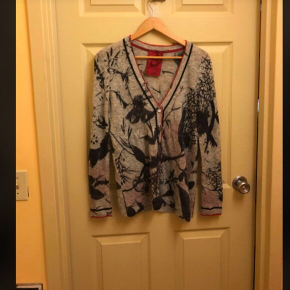 Luisa Cerano V Neck Buttoned Cardigan US Sz 12 - Picture 1 of 5